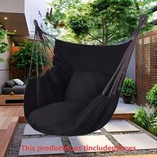 A Single Outdoor Hammock Chair, Outdoor Rocking Leisure Hammock Chair With 2 Throw Pillows, Deluxe Patio Hanging Chair, Swing Chair, Outdoor Hanging Bed, Multifunctional Leisure Rocking Chair, Suitable For Outdoor Spaces, Camping, Balcony, And Garden - 彩色 - 查看 1