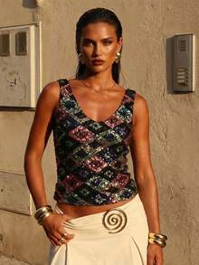 Women Tank Tops & Camis - Black - View 1