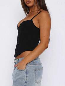 Women's Sexy Elegant Bra, Young Girl's Fitted Crop Top Black Summer - Cà phê nâu - Xem 9