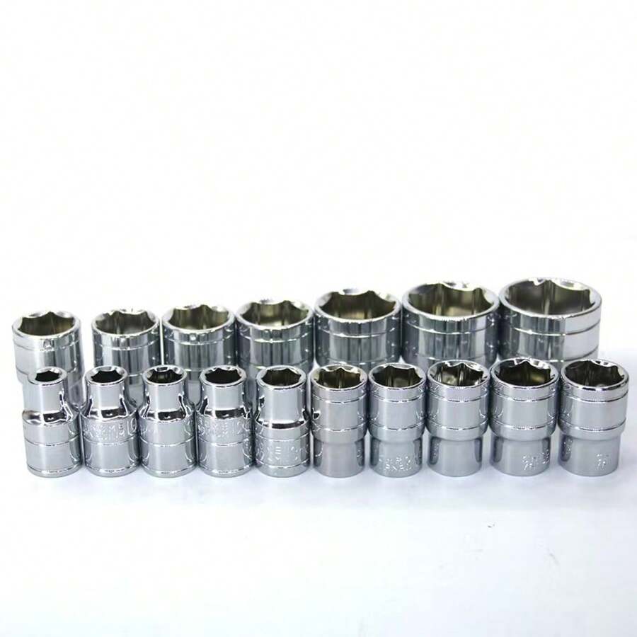 Juego de llaves de tuerca hexagonal corta de 1/2", kit de herramientas de hardware de zócalo hexagonal de 8-32 mm - A - Ver 1