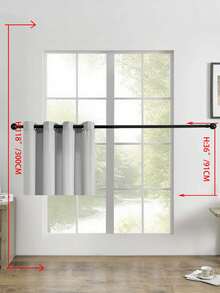 1pc/2pcs Linen Look Sheer Curtains Faux Linen Textured Semi Sheer Window Curtain Panels For Living Room Bedroom,Faux Linen Sheer Curtains Light Filtering Textured Linen Blended Curtain Drapes For Home Decor - Grey - View 33