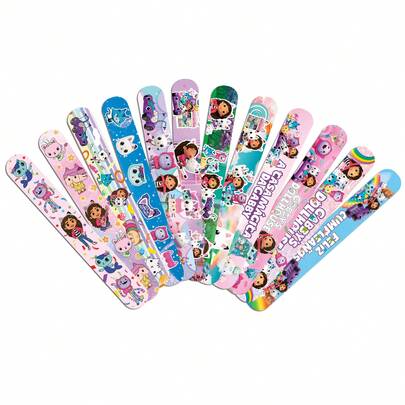 12pcs/Set Gabi's Dollhouse Cartoon PVC Bracelet, Christmas Stocking Stuffer, Christmas Gift, Christmas Decoration (Random Style)