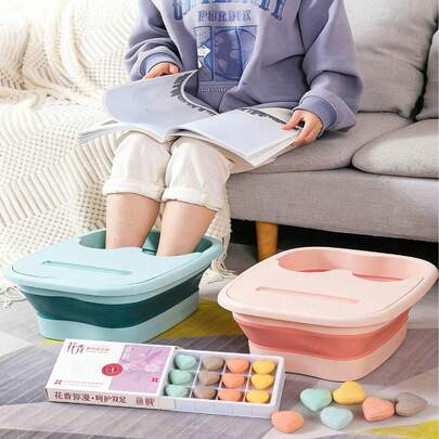 一盒12颗心形泡澡球，舒缓疲劳，助眠，缓解压力，居家SPA，睡前足浴，理想礼品，便携旅行装，草本发汗泡澡球，艾草生姜除湿泡澡片，精油助眠泡澡球