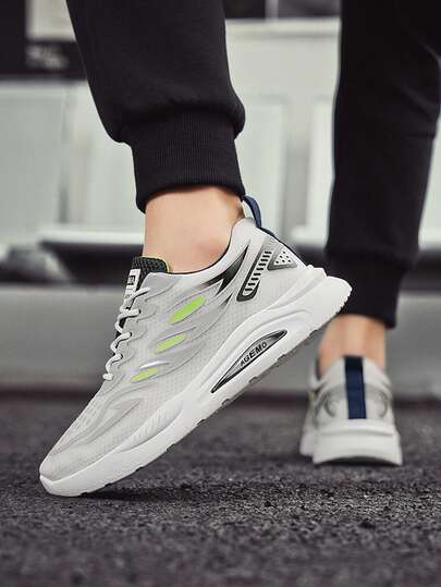 Men's Mesh Cushioned Casual Sports Shoes, Breathable And Non-Stuffy, Suitable For Daily Commute, Outdoor Activities, And More Scenarios