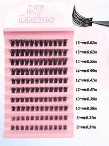 Asiteo 120pcs Individual False Eyelashes, DIY Eyelash Extension, Lightweight Soft Lashes For Daily Wear, Natural Looking Lash Strips D Curl Cluster False Eyelashes, Soft Natural Makeup Effect 8-16mm Mixed Lash Extensions For Daily Makeup - D - View 7