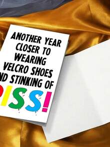 1pc, Rude Humor "Hook And Loop Shoes" Birthday Card. Includes Envelope, Premium Matte Paper. Bold Typography & Colorful PISS Design. Perfect For Close Friends – The Ideal Cheeky Rude Birthday Card (12cm/4.7in X 17cm/6.7in) - Red Envelope - View 7