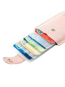 2/1pc Classic Portable Multifunctional PVC Leather Card Holder For ID Cards, Bank Cards, Business Cards - Compact Storage Box With Travel Accessories - Easy To Carry, Durable And Stylish Design - Multicolor - View 8