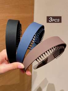 3 chiếc băng đô nữ thời trang mới, chất liệu nhựa mờ, răng thưa, thích hợp sử dụng hàng ngày, ở nhà, trường học, bãi biển, văn phòng, dự tiệc, đi chơi và nghỉ mát, băng đô cao, quà tặng lý tưởng, trẻ trung, đáp ứng nhu cầu phối đồ hàng ngày. Kỳ nghỉ biển, dễ tạo kiểu, vật dụng thiết thực! - Nhiều màu - Xem 7