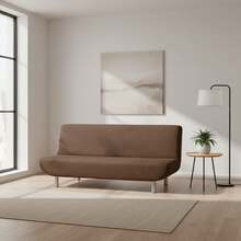 Kiva Universal And Versatile 3-Seater Click-Clack Sofa Cover, Various Colors Available – Easy-To-Fit Protective Sofa Cover For Backrest, Seat And Arms - Aqua Brown - View 1