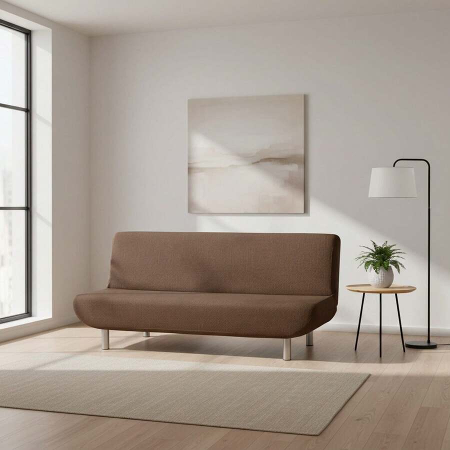 Kiva Universal And Versatile 3-Seater Click-Clack Sofa Cover, Various Colors Available – Easy-To-Fit Protective Sofa Cover For Backrest, Seat And Arms - Aqua Brown - View 1
