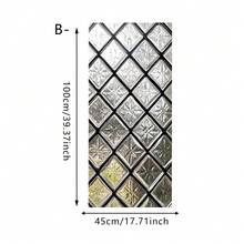 1/4 pièces Film de fenêtre givré argent-blanc en forme de diamant, film de fenêtre à adsorption électrostatique en PVC réutilisable, convient pour la décoration des maisons, salles de bains, bureaux et portes en verre. - Autocollants pour fenêtre - Voir 10
