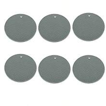 9/6/3 Packs Silicone Heat Resistant Placemats - Round Non-Slip Pot Holder Mats For Kitchen Countertops & Dining Tables, Multi-Purpose Hot Pad Trivets For Hot Dishes, Outdoor Picnics & BBQ Use - Multicolor - View 11