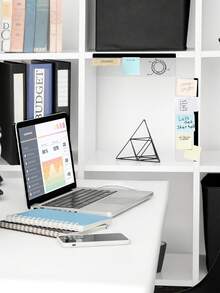 Set Of 2 Memo Boards For Computer Monitors, Sticky Note Holders For Office Desks, Additions For Workstations - Multicolor - View 5
