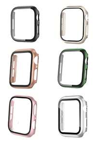 Bộ 6 ốp lưng đồng hồ kèm miếng dán bảo vệ màn hình, phù hợp với 38mm 40mm 41mm 42mm 44mm 45mm 49mm, ốp bảo vệ toàn diện bằng vỏ cứng cho Series 8 7 6 5 4 3 2 1 SE Ultra - 6 màu - Xem 13