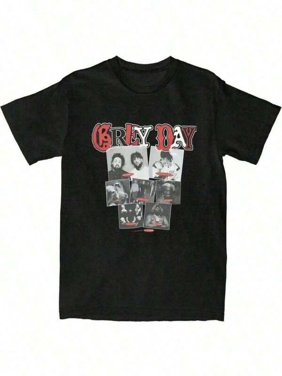 Fashion Print Casual T-Shirt Men  Size  S-Suicideboyed Men Women All Seasons T-Shirt Gray Day 2024 Tour Band T Shirts Harajuku Summer Cotton T-Shirts Tops   Men Size L-3XL Patterned Printed Short Sleeved Top T-Shirt CVLT - 黑色 - 查看 1