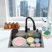 YUNRUX Kitchen Sinks - Silver - View 8