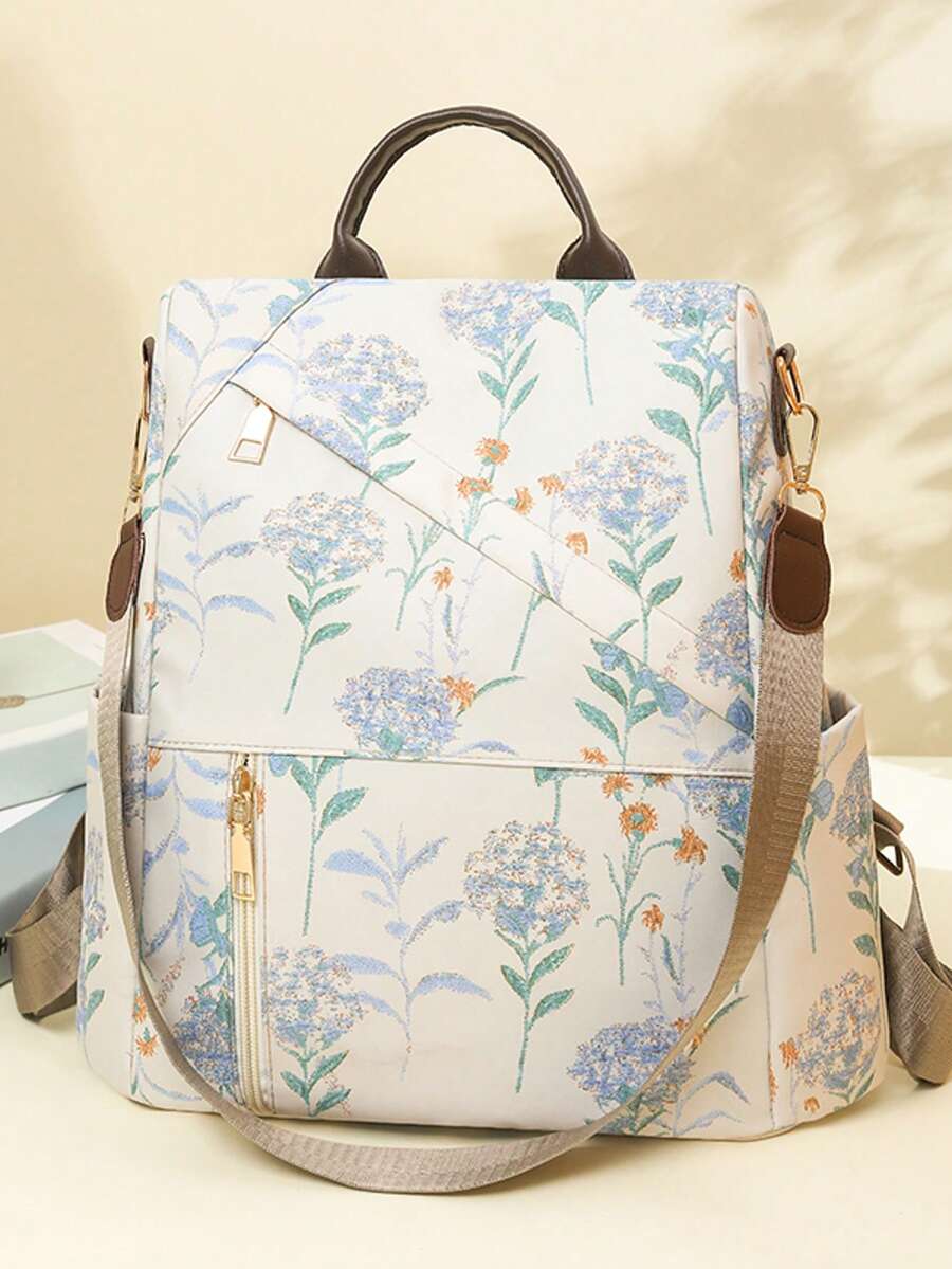 Mochila de gran capacidad y versátil de moda para mujer - Azul - Ver 1
