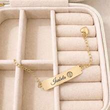 Personalized Children's Bracelet With Baby's Name + Team Accessory, Gold, Durable Birthday Gift - 時間-Flameng0 - 查看 6