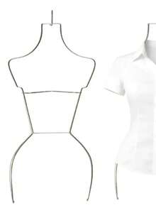 Silueta maniquí metálica para exhibición de ropa, ideal para mostrar blusas, vestidos y outfits de forma elegante, mejorar la presentación de tus prendas y dar un toque profesional a tu tienda, boutique o emprendimiento - Ver 11