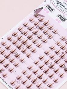 Ayrmilla 2 Styles Spiky Fairy Lash Clusters, Black & Brown Individual DIY Eyelash Extensions, Lightweight Pointed Segmented False Lashes, Soft Reusable Natural Lash Clusters For Daily Eye Makeup - C - View 3