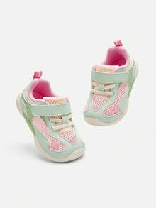 Balabala Baby Girls Summer First Walk Shoes 2026, Soft Breathable Fabric, Lightweight Non-Slip Sole, Comfortable Everyday Wear - White Green Tone - View 4