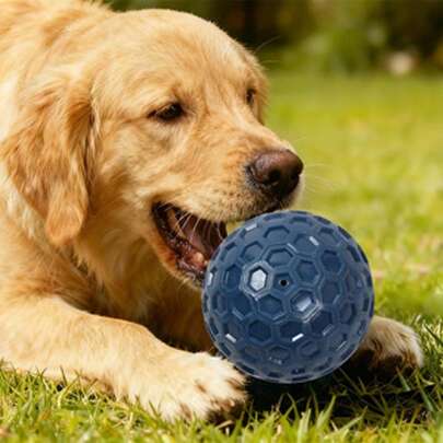 会发出吱吱声的狗狗球，有助于缓解焦虑，清洁牙齿，互动式咀嚼玩具，适合爱啃咬的狗狗，适合小型、中型、大型犬，防水，适合户外使用。