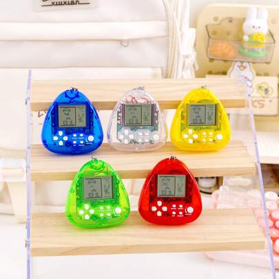 1个/2个/3个迷你PSP三角掌上游戏机，多种游戏模式，包含游戏机和钥匙扣，儿童益智休闲挂件玩具，提升手指灵活性和反应速度，适合装饰背包、作为生日礼物、奖励或钥匙扣挂件。