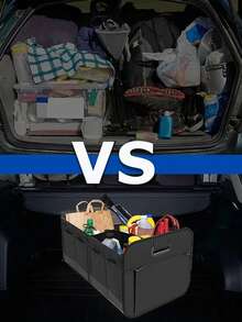 XUDA 1 pieza/2 piezas Caja de almacenamiento para baúl de coche de gran resistencia, diseño plegable con múltiples compartimentos y asa reforzada, apta para sedán, SUV y MPV, organizador de baúl - 1 PC - Ver 5