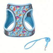 The Dog Harness And Leash Combination Is Designed With A Breathable Honeycomb Mesh To Avoid Overheating And Sweating.And Its Anti-Escape Feature, Along With Adorable Patterns - Multicolor - View 14