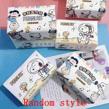 1 pieza Nuevo 2026 Pintura de papel con impresión adorable de Snoopy, ¡estéticamente! Con empaque con impresión de dibujos animados combinado con papel de seda blanco suave, no es fácil de mojar o dañar, textura suave y cómoda, muy práctico. - Multicolor - Ver 9