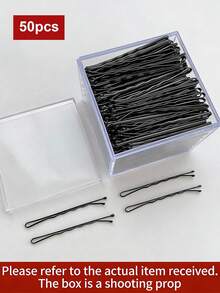 50pcs Black Hair Clips Set, Strong Fixing Hair Clips Suitable For Bun Hairstyles, Durable For Daily Use And Salon, OPP Packaging Hair Styling Kit Hair Tool Kit,Festival,Party - Multicolor - View 10