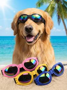 PETSIN 1pc Pet Foldable Sunglasses Uv Goggles For Dogs And Cats - Multicolor - View 1