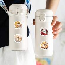 100张可爱有趣的柴犬涂鸦贴纸，适用于头盔、自行车、手部、记事本、铅笔盒等，可用于剪贴簿等。 - 100件 - 查看 5