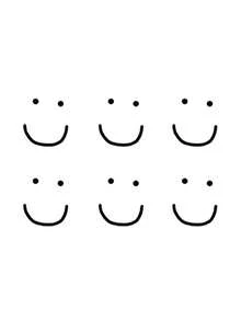 Simple Smile Temporary Tattoo Sticker For Finger - Multicolor - View 1
