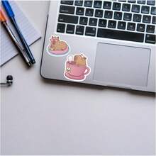 50PCS Cartoon Capybara Cute Pufferfish Waterproof Graffiti Stickers For Helmet Bicycle Hand Account Pencil Case Decals - 50PCS - View 9