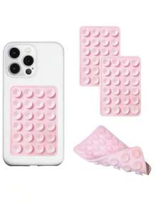 1 pieza Funda de teléfono con ventosa de silicona de doble cara, Soporte de teléfono con ventosa, Soporte de teléfono pegajoso Octobuddy, Adecuado para teléfonos, carteras, mini carteras y estuches de tarjetas de mujeres - Ver 11