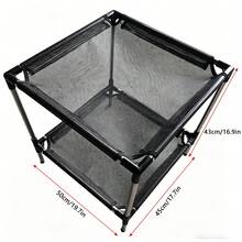 透气凉爽猫吊床，适合成年猫和幼猫，双层设计，多层3D猫爬架，室内外均可使用 - 黑色 - 查看 3