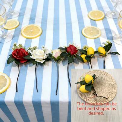 1 bông hoa giả cao 10,6 inch (khoảng 30cm), thân mềm dẻo, tự làm để trang trí đám cưới, tiệc tùng, cổ tay cô dâu, váy cưới, phụ kiện đội đầu, khăn ăn, hộp quà, chai sâm panh, biển chào mừng.