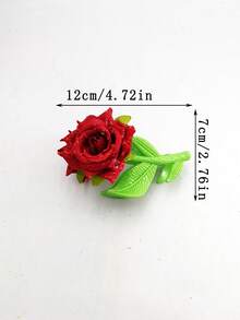 1 chiếc kẹp tóc hình hoa hồng bằng nhựa ABS, kiểu dáng giản dị, thích hợp sử dụng hàng ngày. - Nhiều màu - Xem 5