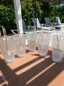 Personalized Drink Bags With Straws, Bridesmaid Party Gifts, Creative For Pool, Beach, Bridal Party - Multicolor - View 6