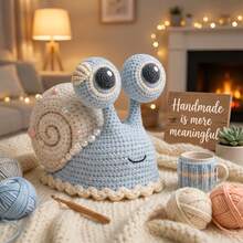 1Set Animal Crochet Kit, Crochet Kit For Beginners, Beginner Crochet Kit For Adults With Step-By-Step Text Tutorials, Snail DIY Crafts For Adults, Contemporary Home Decorative Ornaments, Cute Birthday Easter Day And Spring Gifts - Snails - View 2