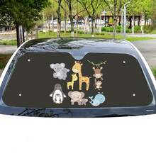 1件装汽车挡风玻璃遮阳帘，双层铝箔隔热遮阳帘，带印花图案 - A - 查看 3