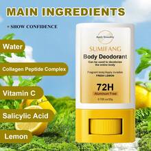 全身香氛喷雾，清新柠檬香型，无铝配方，持久有效，隐形薄膜，滚珠式身体除臭剂，清爽不油腻 - 20g - 查看 2