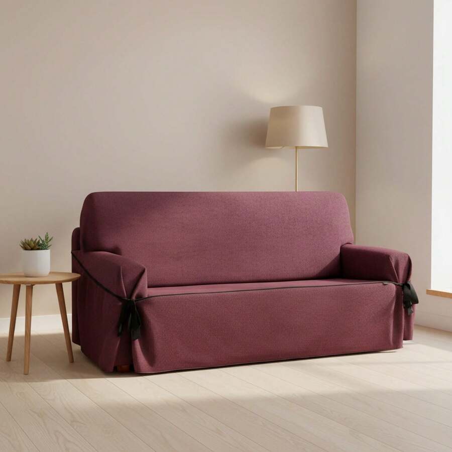 Kiva Universal 2-Seater Sofa Cover, One-Piece Design With Tie Fastening, Various Colors Available - Sofa Cover With 4 Firm Fastening Points - 波爾多中部 - 查看 1
