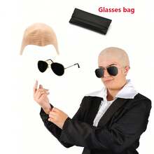 Tự làm đồ trang điểm Halloween bằng latex, đầu trọc giả kiểu tu sĩ, phụ kiện hóa trang dự tiệc, hoàn hảo cho buổi hòa nhạc Pitbull. - Nhiều màu - Xem 12