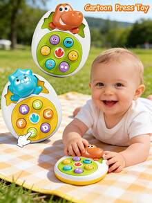 4 Designs Dinosaur Whack-A-Mole Toy, Fun And Educational, Effective For Improving Reaction Ability. Vibrant Colors, Ideal For Learning, Promotes Shape And Color Recognition, Entertaining Press Animal Toy, Perfect Gift For Boys And Girls - Multicolor - View 2