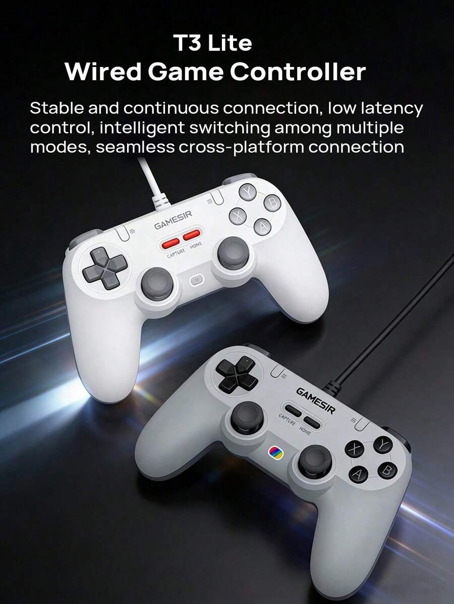 GAMESIR Mando de juegos con cable, baja latencia y respuesta instantánea, cambio inteligente entre múltiples modos, conectividad multiplataforma sin interrupciones, compatible con PC/Switch/Android/iOS. - Ver 1