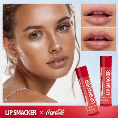LIP SMACKER 可口可乐品牌彩妆面部彩绘化妆品，完美适用于女性和女孩，秋冬季节，Y2K时尚派对，生日，情人节，嘉年华，唇彩