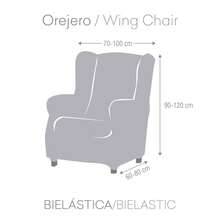 Kiva Bi-Elastic Wingback Chair Cover, Adjustable, Breathable And Durable, Various Colors Available - Wingback Chair Cover With Foam Support And Elastic Bands - 米色 Rk - 查看 6