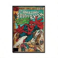20*30cm Vintage Comic-Style Spider-Man Poster, Recreating Classic Spider-Man Covers, Featuring Iconic Scenes With Villains Like Doctor Octopus, Boasting The Same American Vintage Texture As And Iron Man. It Creates An Immersive Hero World For Marvel Fans, Instantly Transforming Gaming Rooms, Bedrooms, And Studies Into Superhero Headquarters. This And Cool Wall Art Lights Up Your Hero Dream. - Multicolor - View 7
